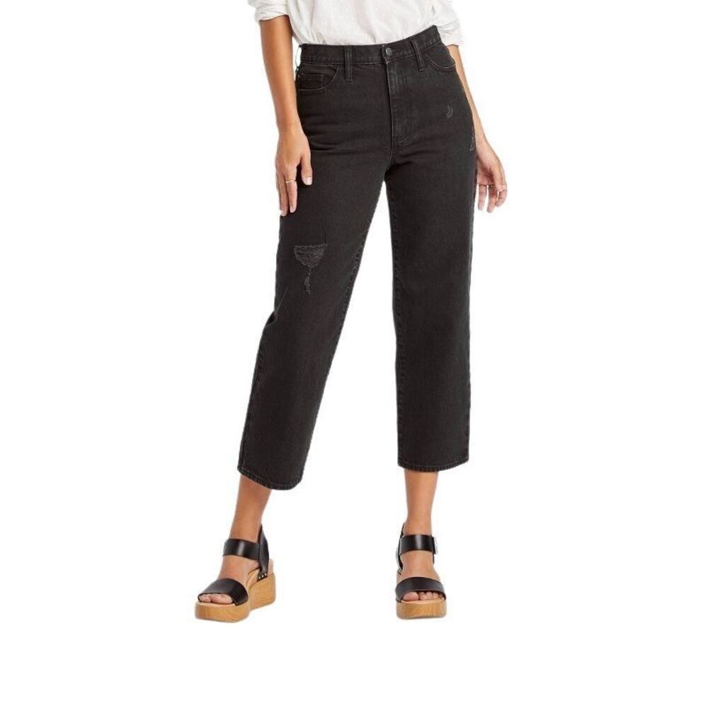 Universal Thread Black Vintage Straight Jeans size 24W